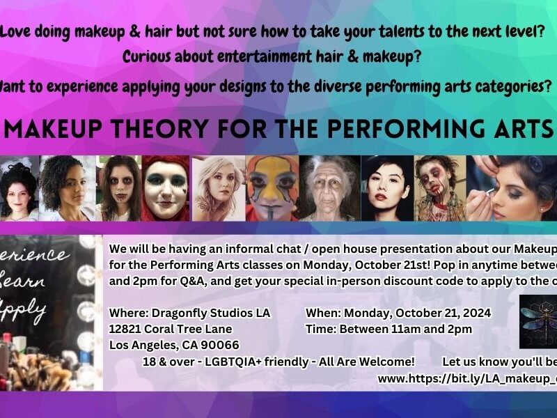 Makeup Theory for the Performing Arts classes on Monday, October 21st